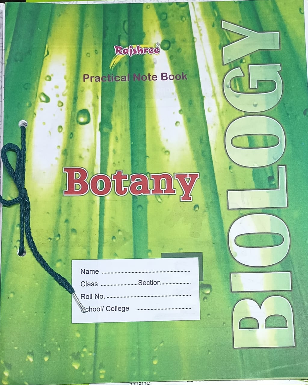 Rajshree Practical Notebook – Botany & Biology