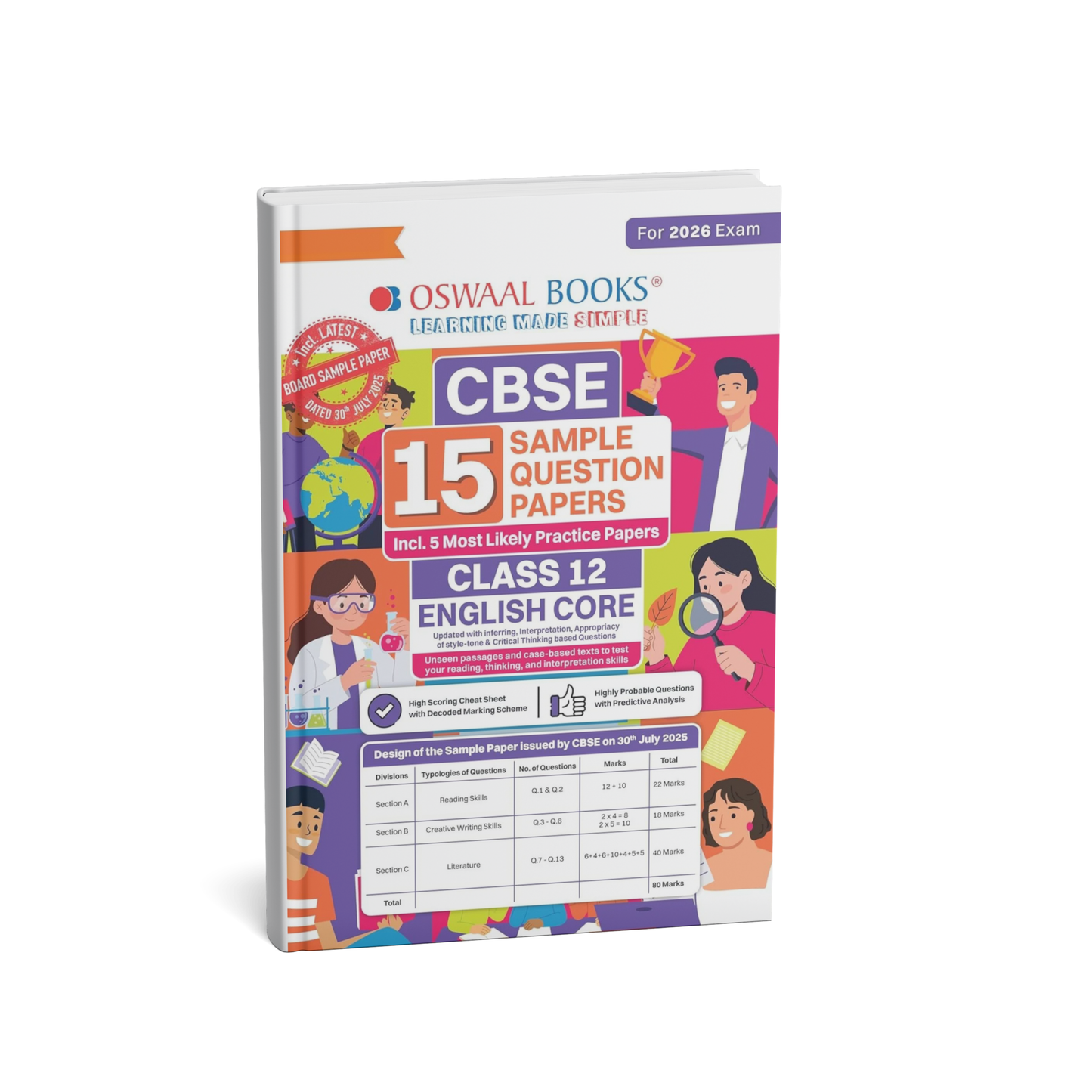 Oswaal Class 12 English Core Sample Question Papers 2025 [English]