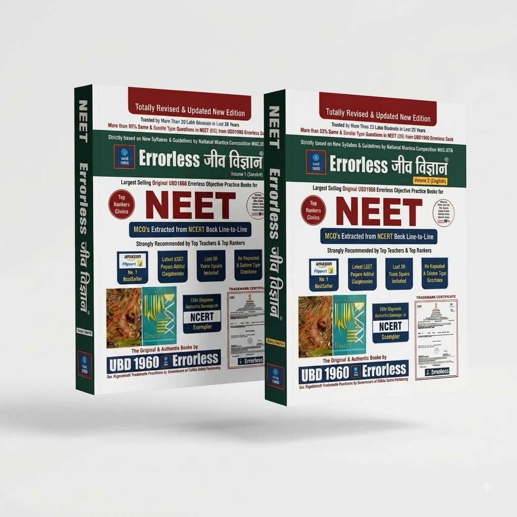 UBD 1960 Errorless Jeev Vigyan (Biology) Combo Set Volume 1 & 2 for NEET (UG) (Hindi Medium)