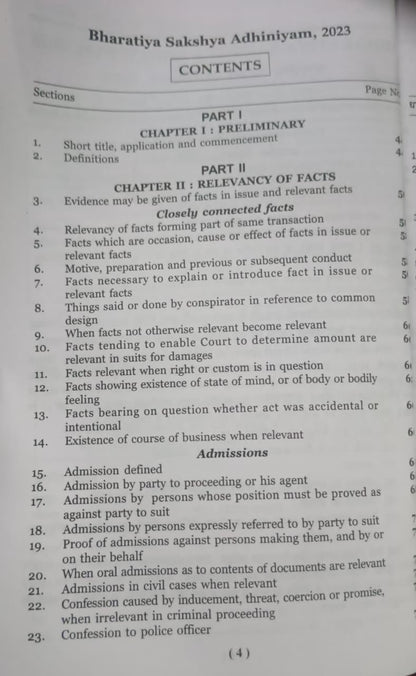Puja Law Publication – Bharatiya Sakshya Adhiniyam, 2023 (Edition 2026) [bilingual]
