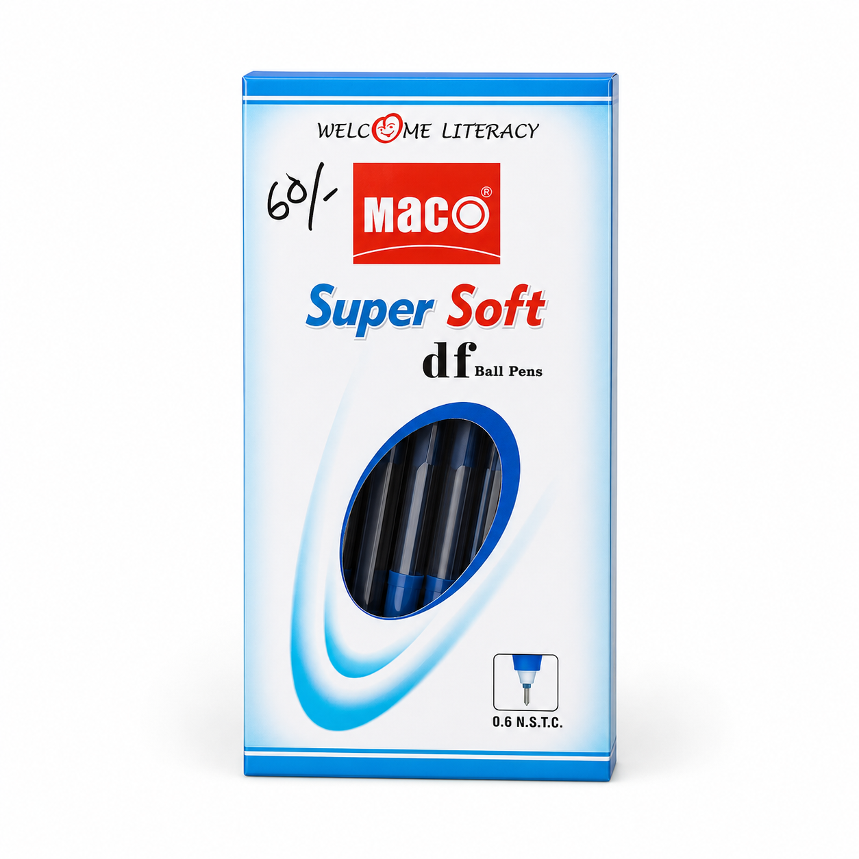 Maco Super Soft DF Black Ball Pen – Pack of 20 Pieces
