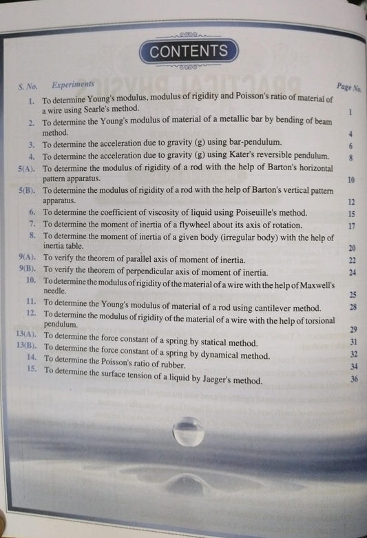 Shivalal Practical Physics B.Sc 1st Year Paper-2 [English]