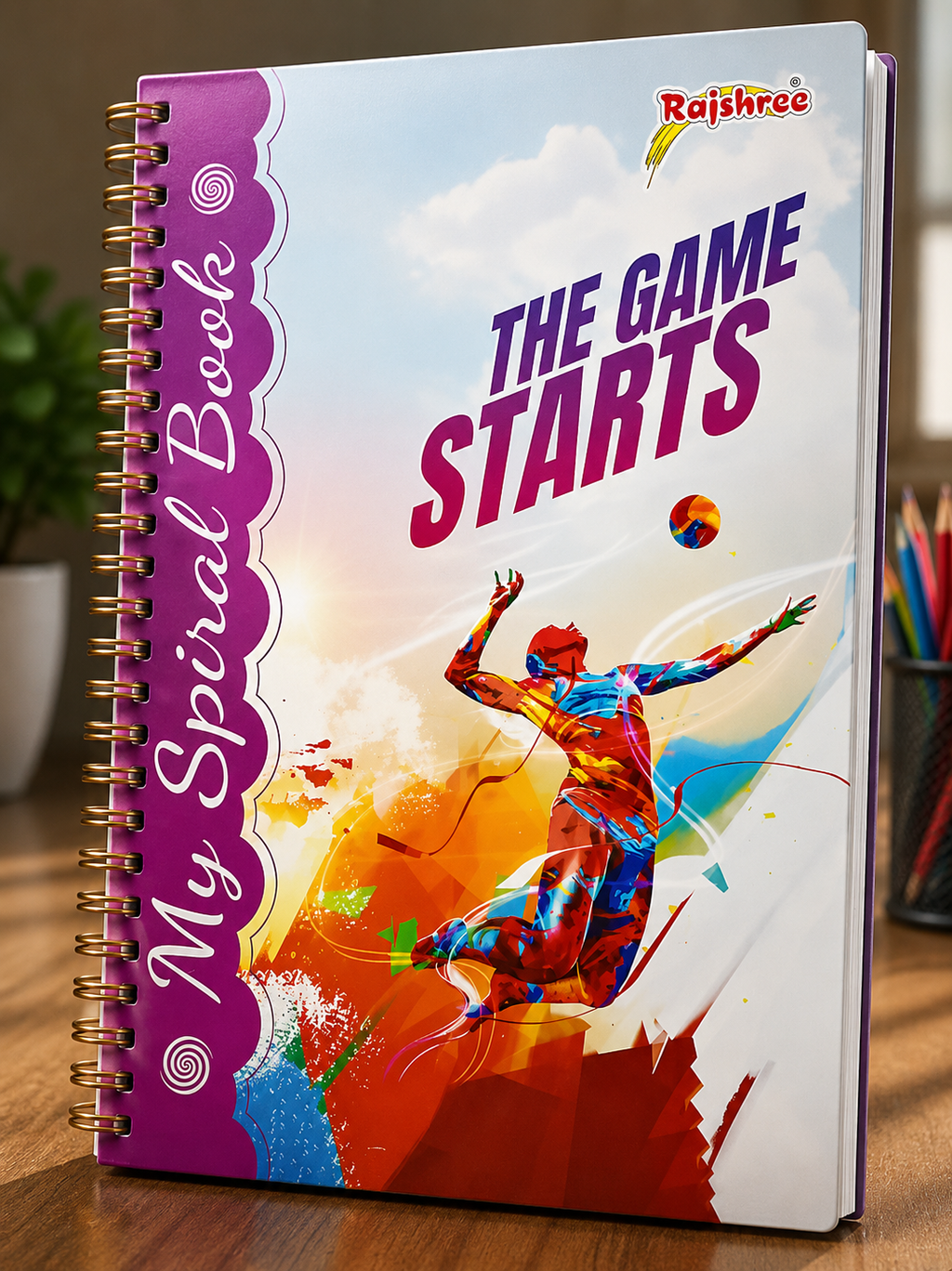 Rajshree A4 Spiral Note Book | Unruled | Premium Quality |300 Pages