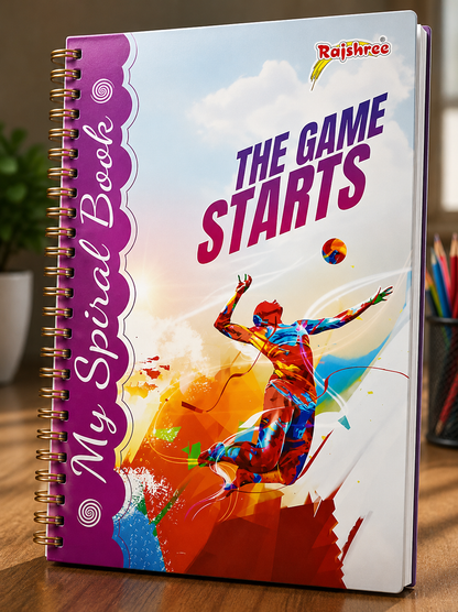 Rajshree A4 Spiral Note Book | Unruled | Premium Quality |300 Pages