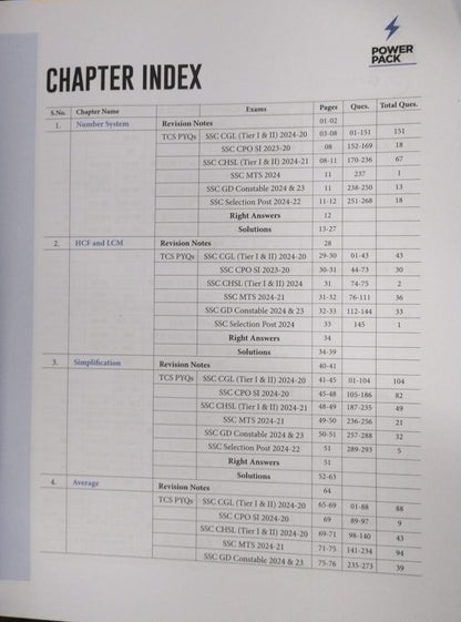 Arihant Power Pack SSC Maths Chapter-wise 7000+ TCS MCQs [English]