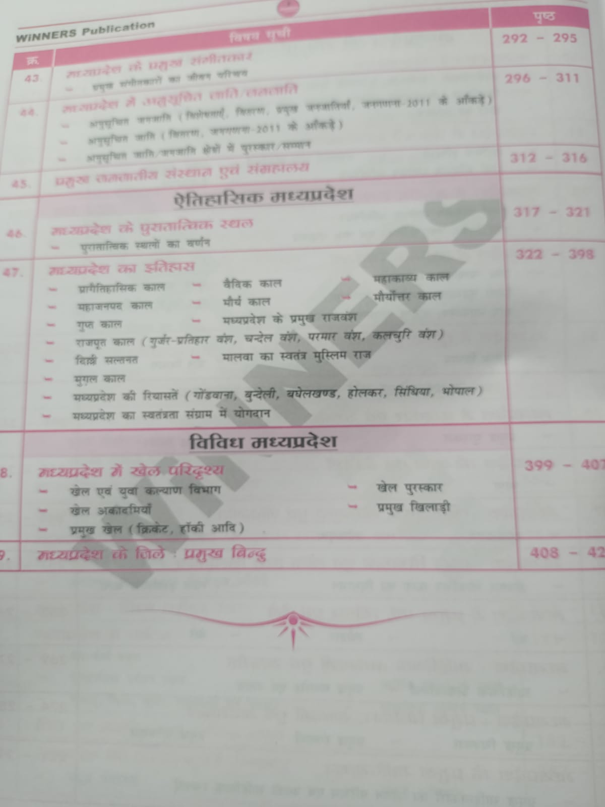 Winners Madhya Pradesh MPGK Samanya Gyan Book – 5th Edition Hindi Medium