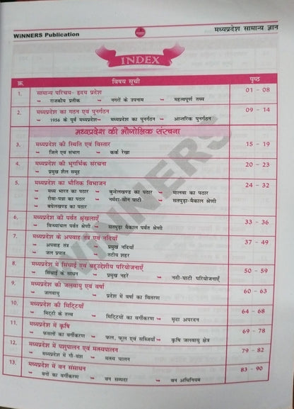 Winners Publication MPPSC Pre (Unit2 to 4) Madhya Pradesh Ka Samanya Gyan – [Hindi]