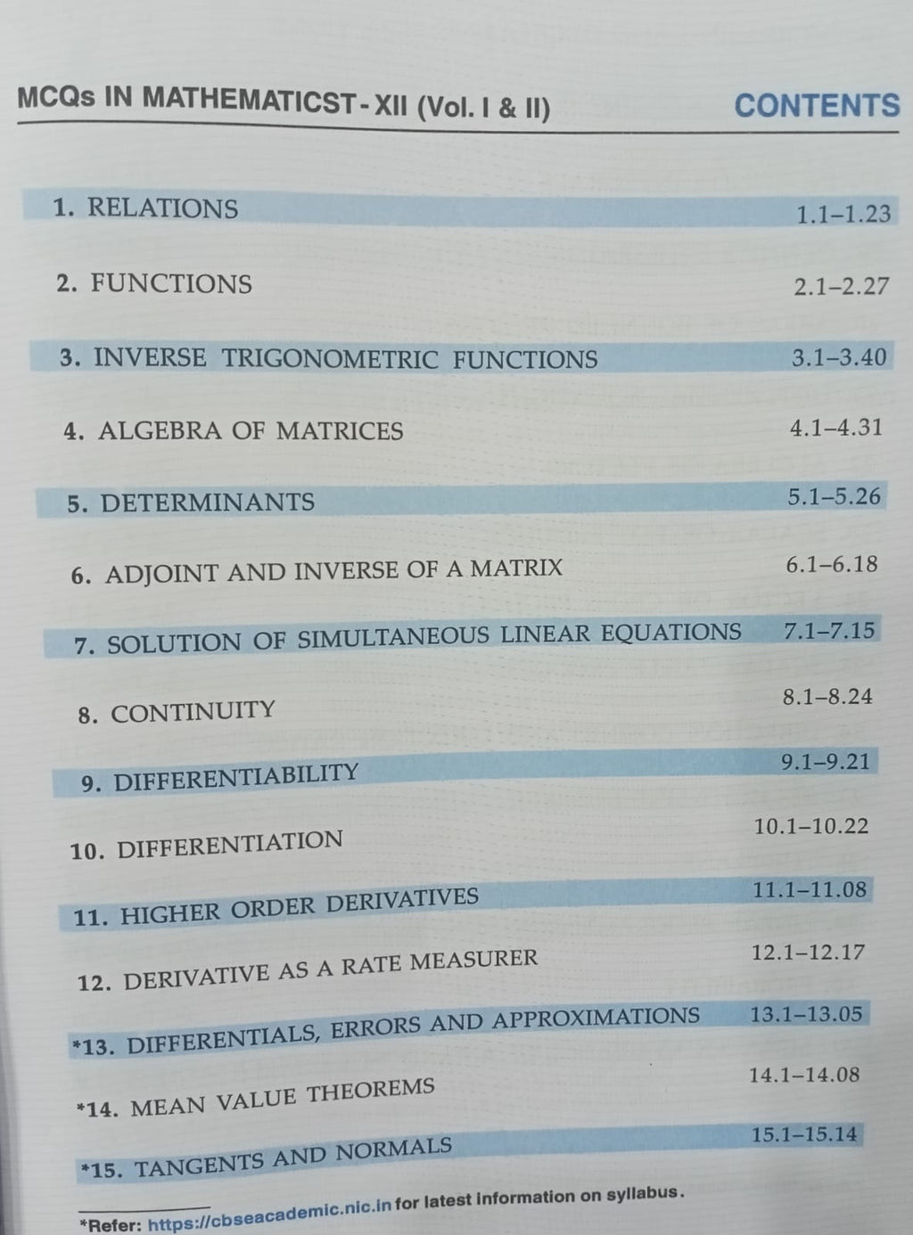 Dhanpat Rai Maths -( Vol 1 + Vol 2 + MCQ BOOK – set Set of 3 Books) Class 12 By R.D Sharma (English Medium)