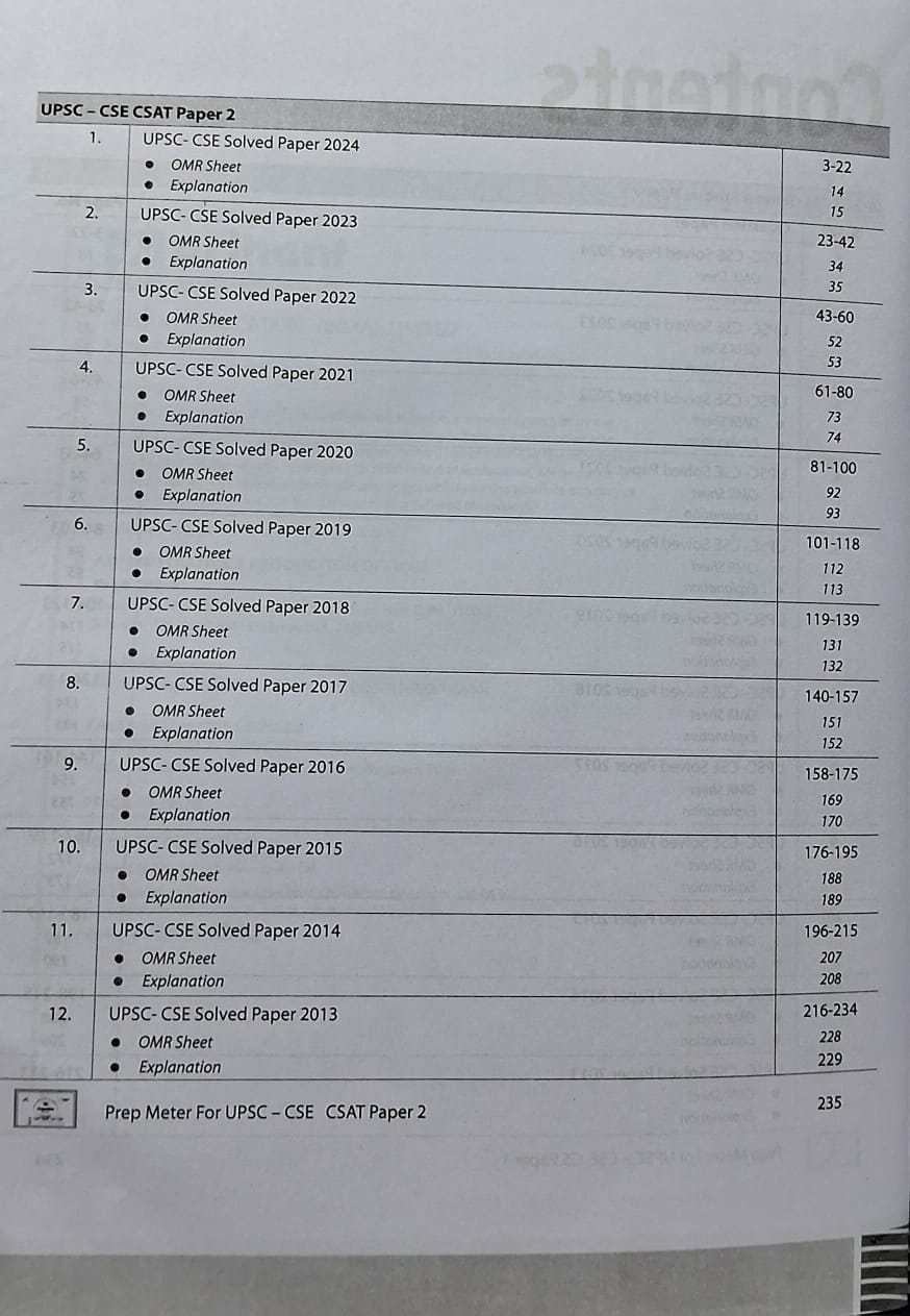 Arihant 12 Years UPSC-CSE IAS Prelims – Topicwise Solved Papers 2013‑2024 | English Medium