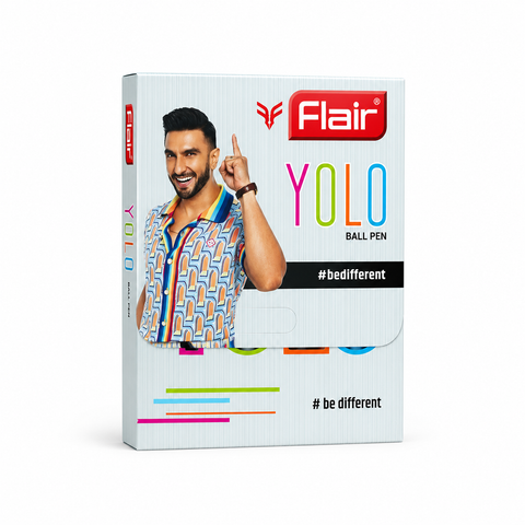 Flair Yolo Ball Pen – Pack of 10 (Red) | Smooth & Comfortable Writing