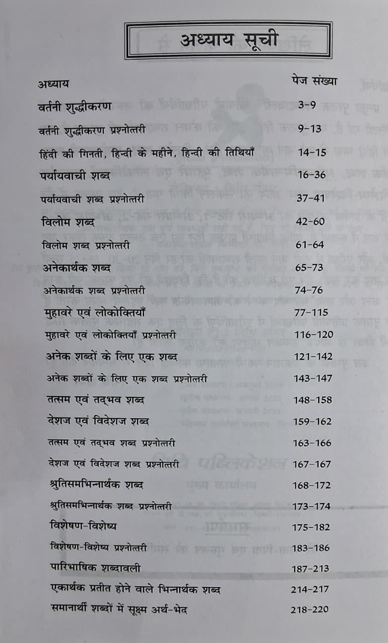 Nidhi Publication Samanya Hindi Sabdh Vibhag Sabdavli (Unit‑3) (Latest Edition 2025) (Hindi Medium)