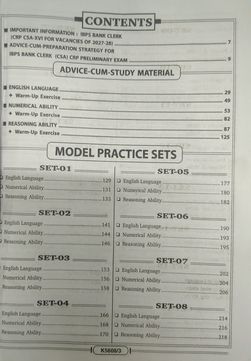 Kiran IBPS Bank Clerk (CSA) Customer Service Associates CRP-XVI Common Recruitment Process Prelim. Exam Self Study Guide-Cum Practice Work Book (2026-27 Edition)