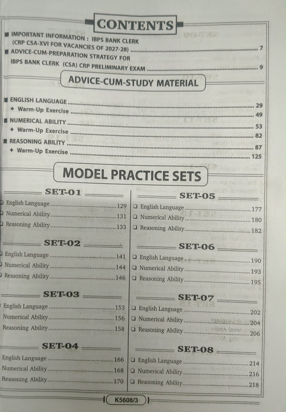 Kiran IBPS Bank Clerk (CSA) Customer Service Associates CRP-XVI Common Recruitment Process Prelim. Exam Self Study Guide-Cum Practice Work Book (2026-27 Edition)