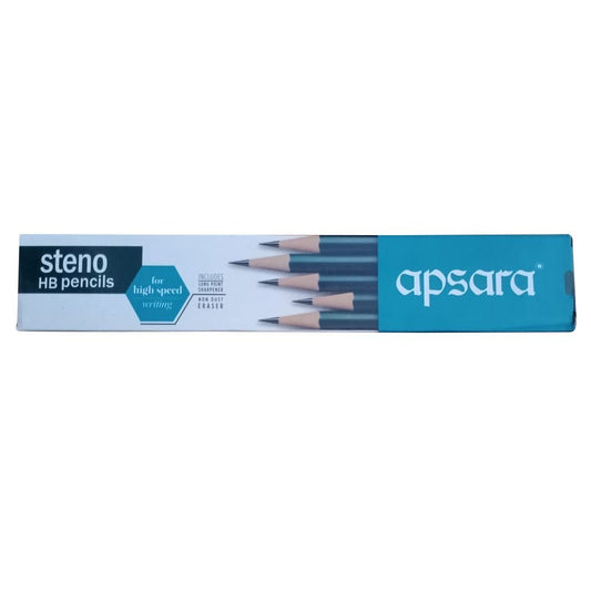 Apsara Steno HB Pencils for High Speed Writing (Pack of 10 Pieces)