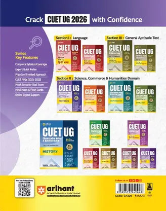 Arihant CUET UG 2026 Physics | Chapterwise Notes & Question Bank | English Medium