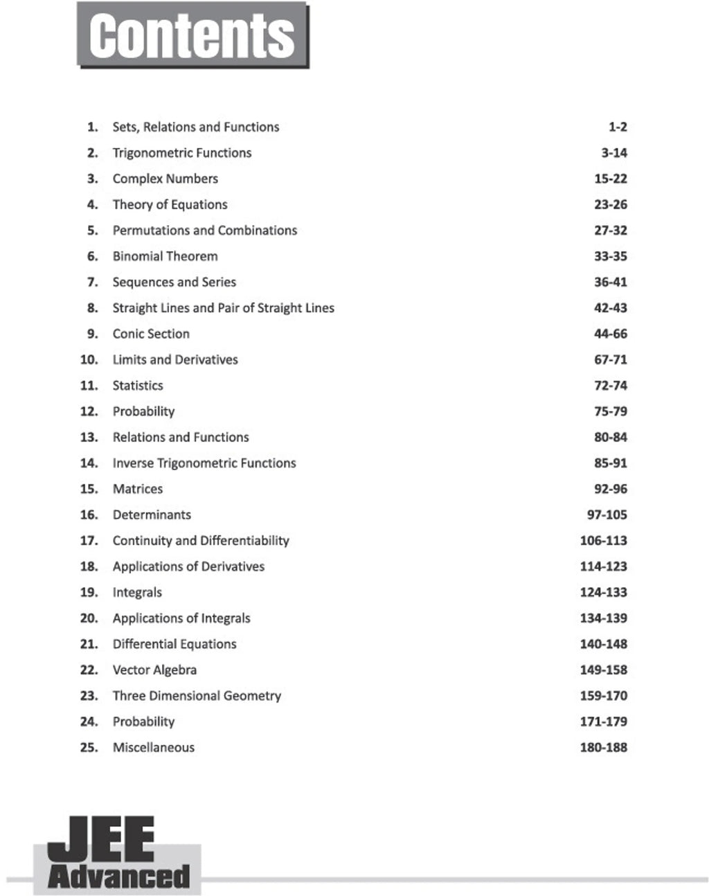 Arihant JEE Advanced Mathematics 2026–2013 Chapterwise Questions & Solutions (English Medium)