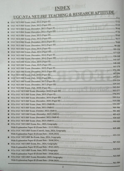 Youth NTA UGC NET JRF Geography Solved Papers Edition 2026-2027 (English Medium)