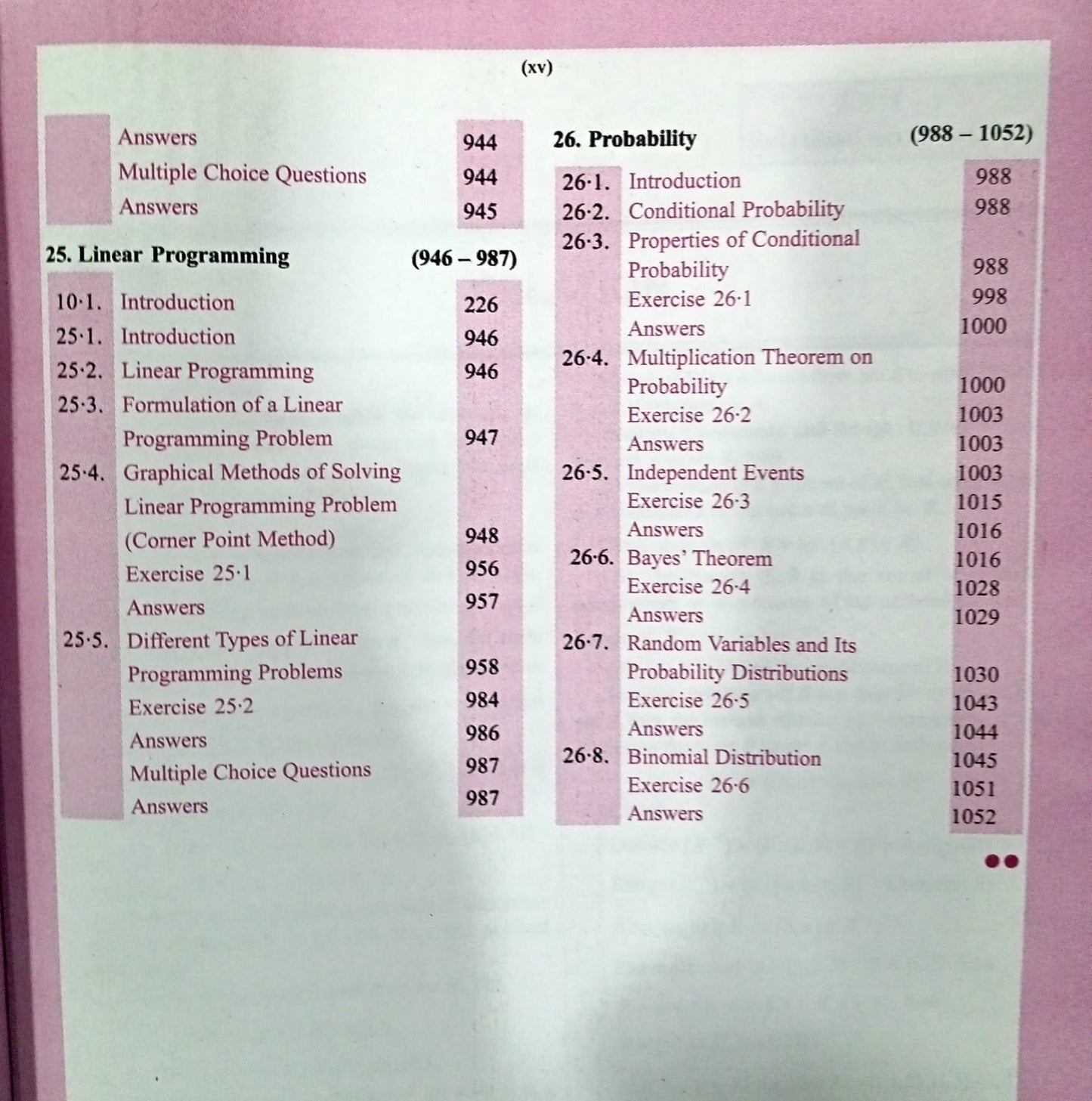 Prabodh Mathematics - Class 12th (English Medium)