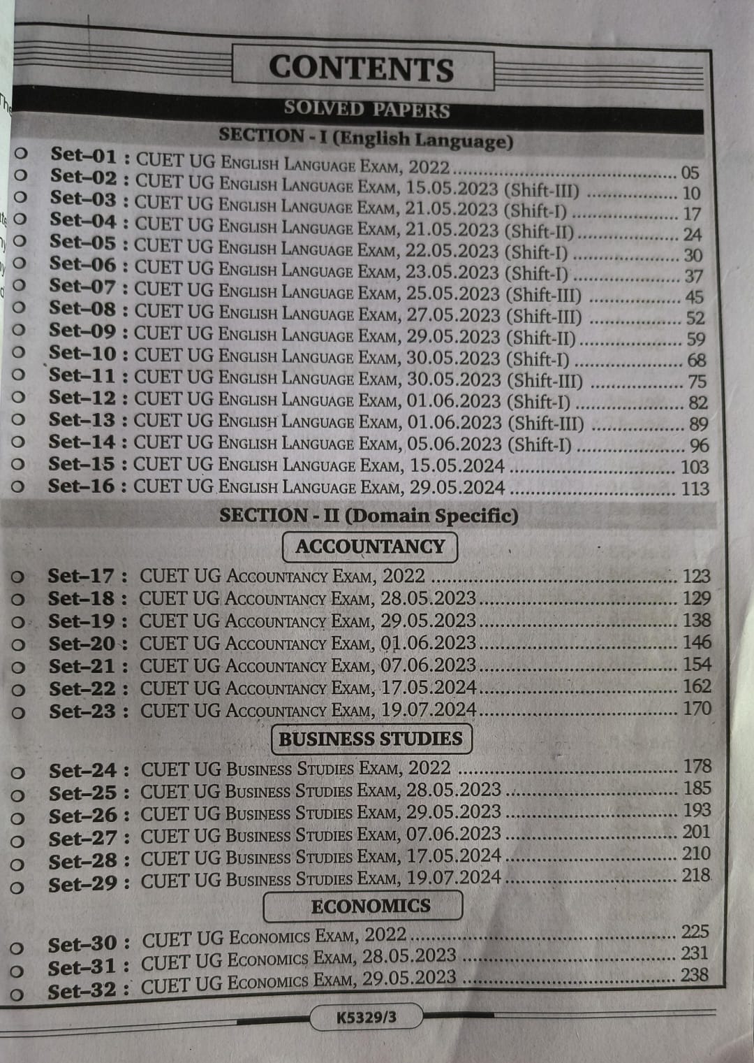 Kiran CUET UG 2026 Commerce 3 in 1 Question BanK [English Medium]