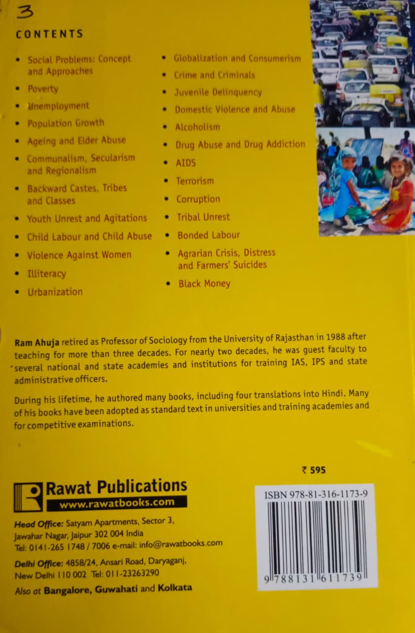 Rawat Publications Social Problems in India (4th Edition) by Ram Ahuja | (English Medium)