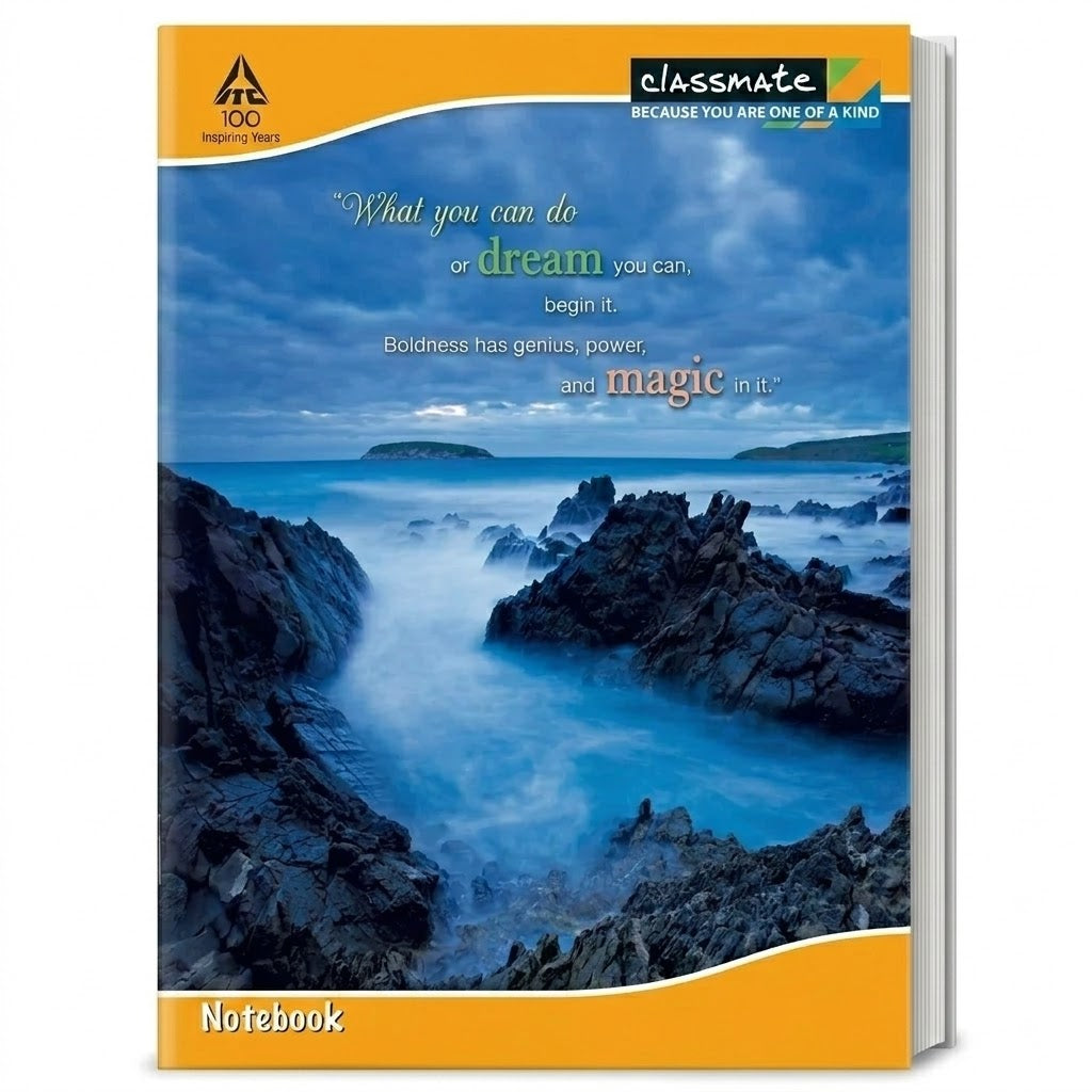 Classmate Exercise Notebook 68 Pages A4 Size (29.7 x 21 cm) | Single Line Ruled | Soft Cover (Design May Vary)
