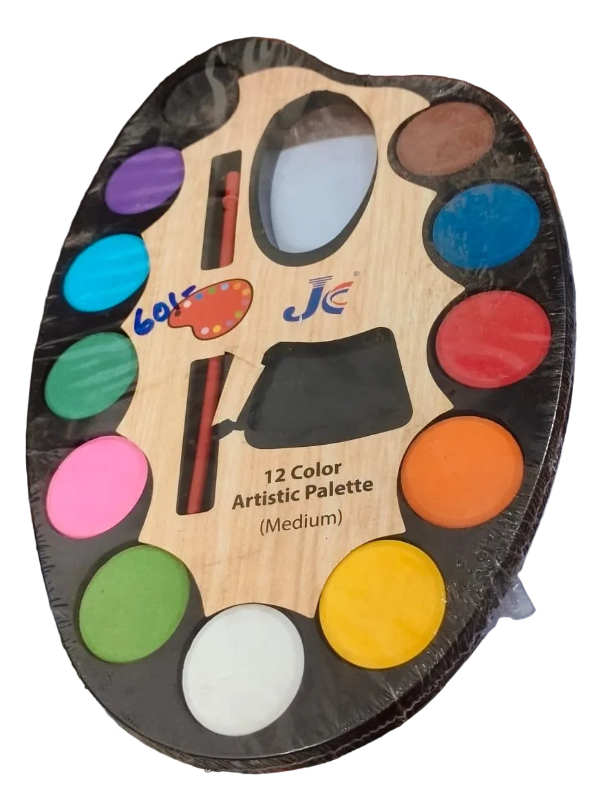 JC 12 Colors Artistic Palette (Medium) – Compact Colour Mixing Palette