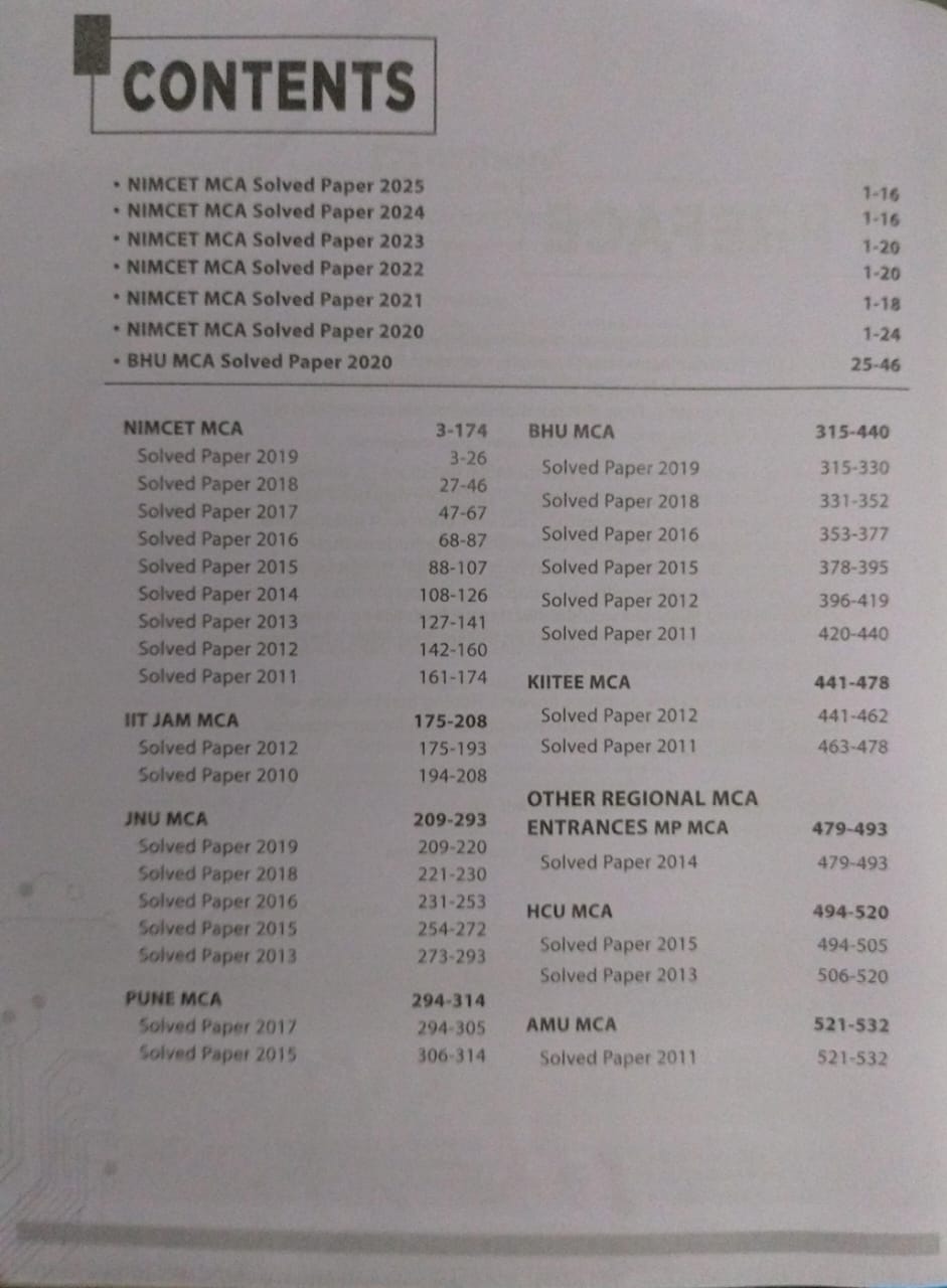 Arihant Publication – MCA Entrance Solved Papers Amit M.Agarwal [English]