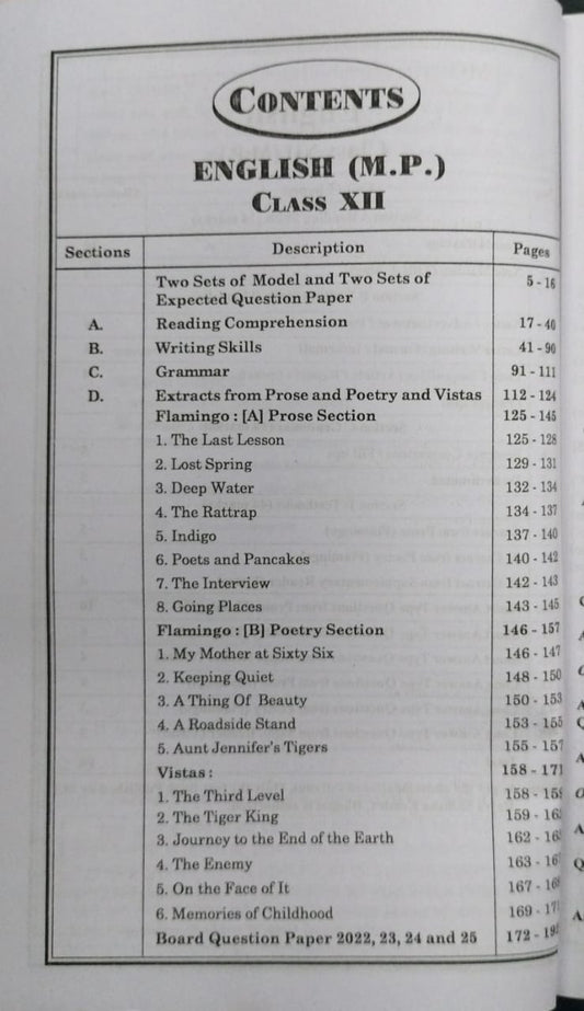 Navbodh Pariksha bodh Class 12 English 2026 [English]