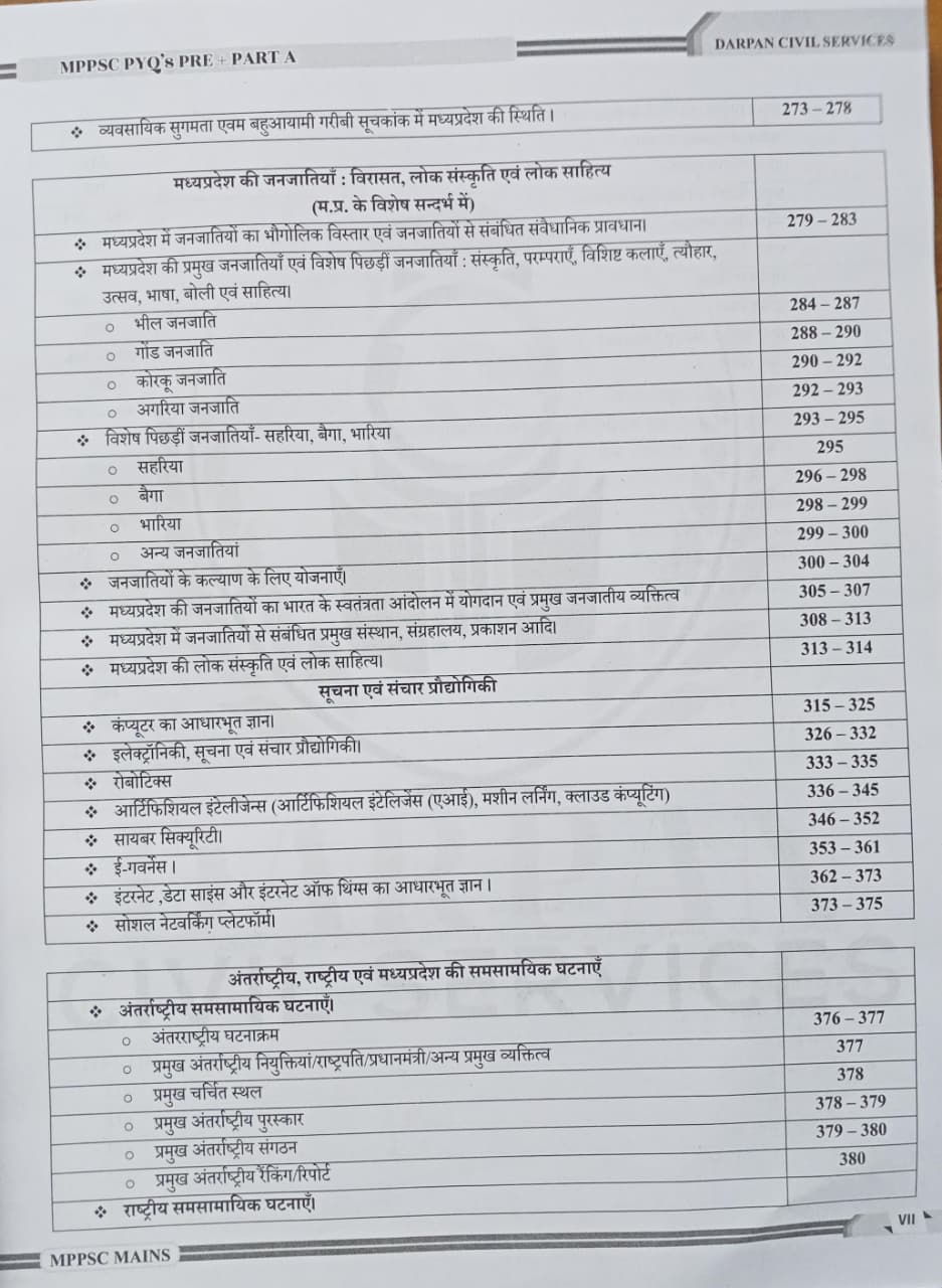 Darpan MPPSC PYQs Pre+Part A by Rakesh Nagar (3nd Edition) (Hindi Medium)