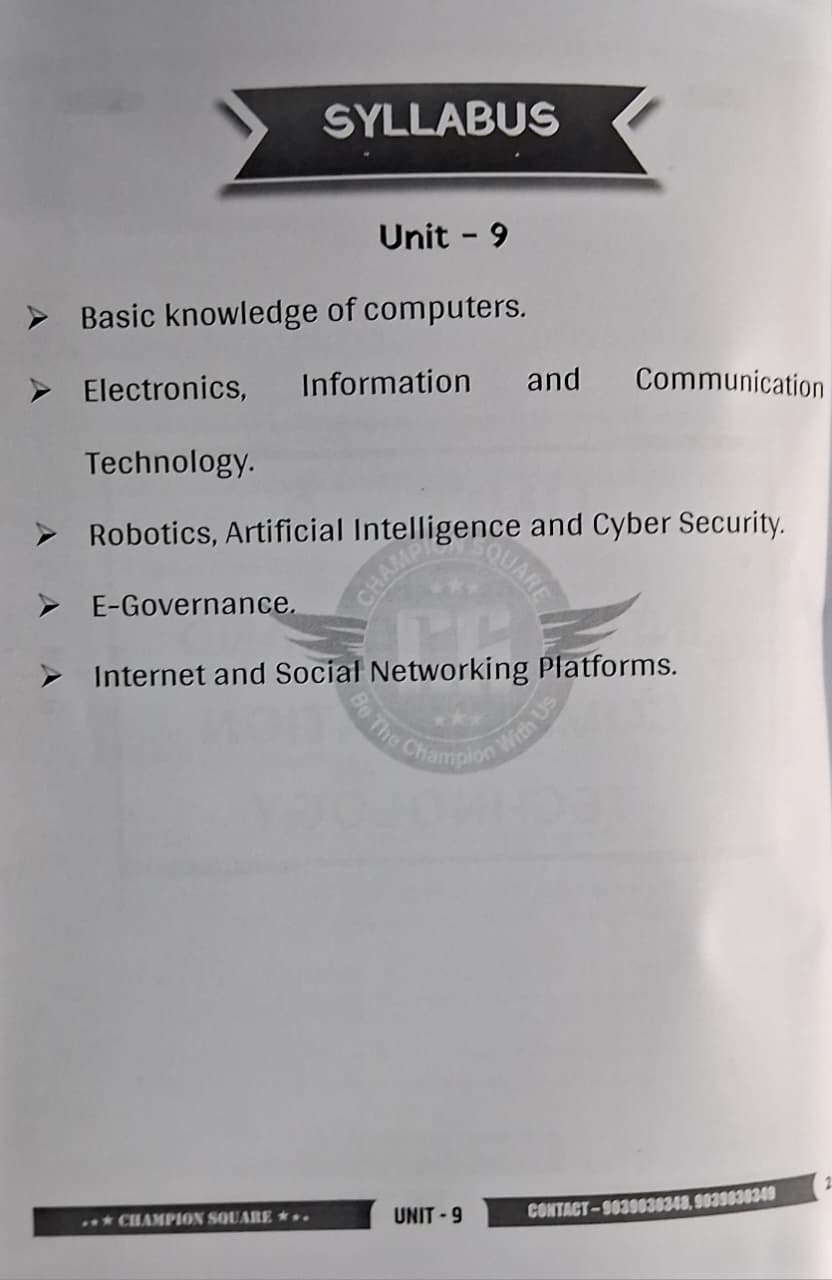 (Xerox) Champion Square MPPSC Prelims (Unit–9) Information & Communication Technology | English Medium