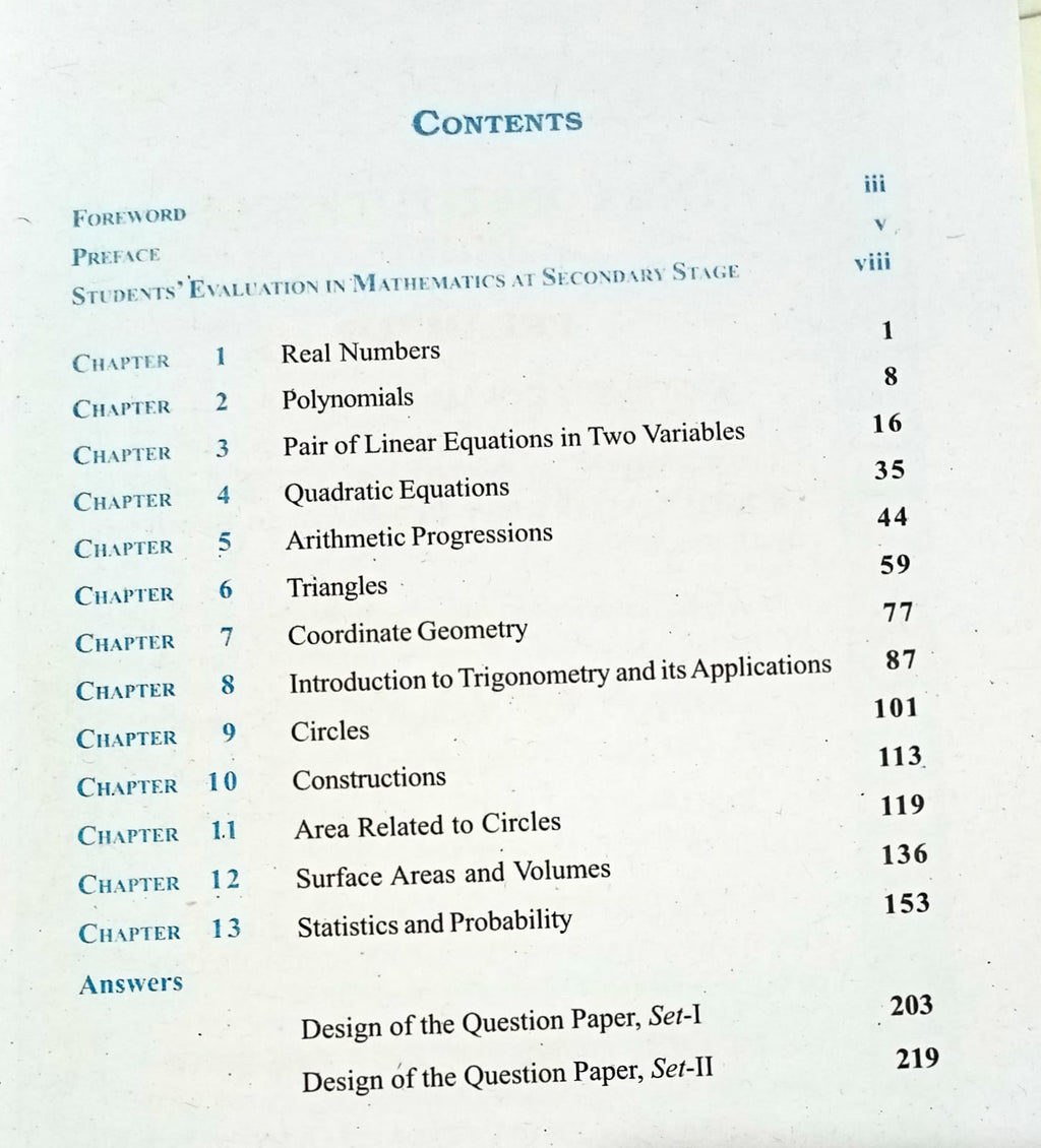 Mathematics Exemplar Problems – Class 10 (English Medium)