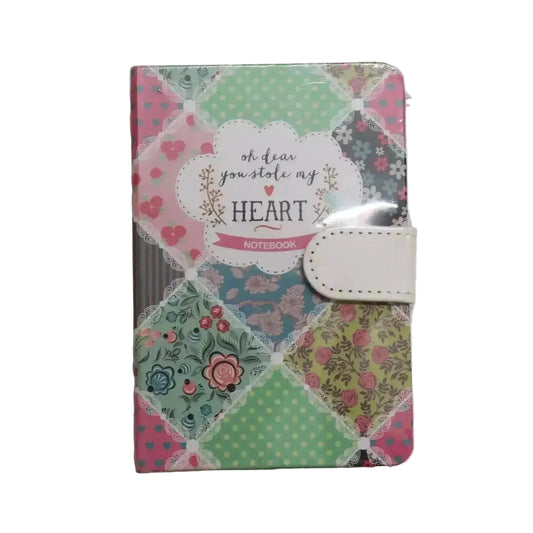 Colourful Heart A6 Diary Notebook with Magnetic Clasp