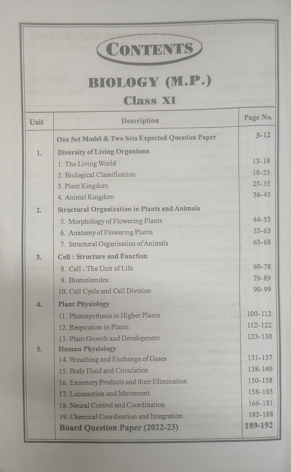 Navbodh Pariksha Bodh Biology Class 11 (English Medium)