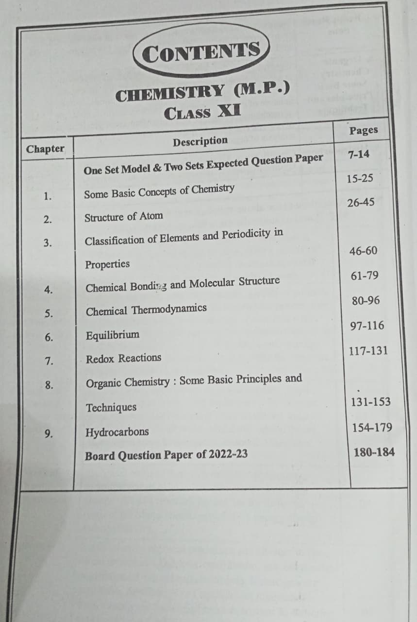 Navbodh Pariksha Bodh Chemistry Class 11 2027 (English Medium)
