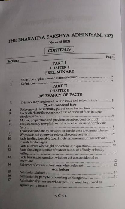 Khetrapal’s Law Bare The Bharatiya Sakshya Adhiniyam, 2023, Edition 2026 (Bilingual)