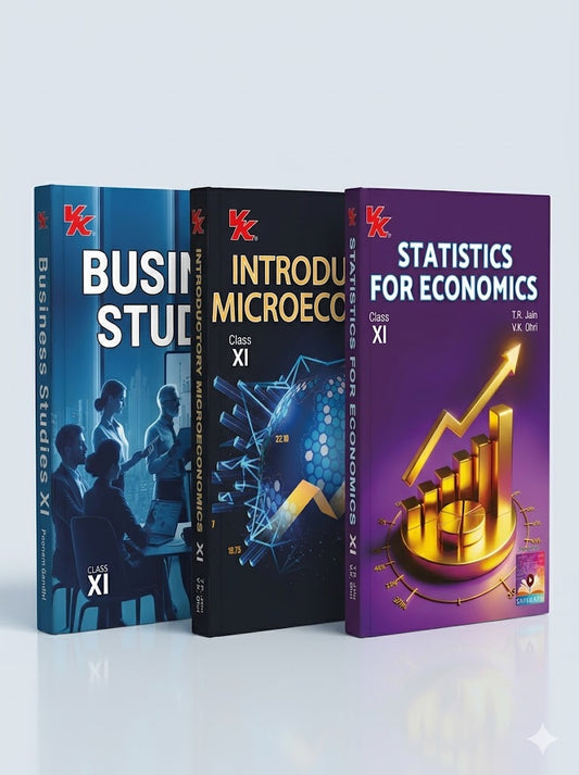 Class 11 Commerce Combo Set (3 Books) | Microeconomics + Statistics + Business Studies | CBSE English Medium