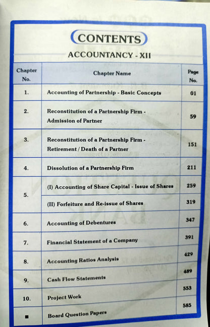GBI Publication Accountancy Along with Project Work for Class 12th – M.P Board Paper (English Medium)