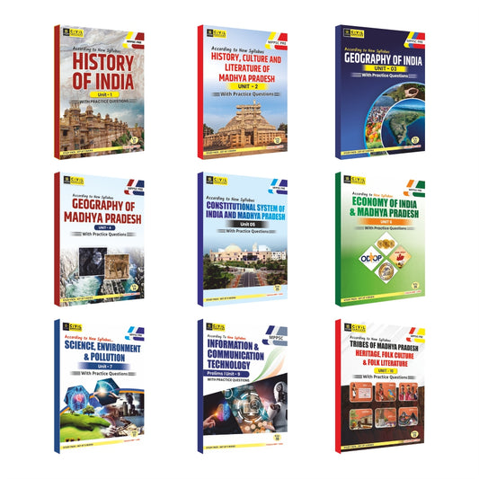 Utkarsh MPPSC Pre Complete Study Pack – Set of 9 Books (English Medium)