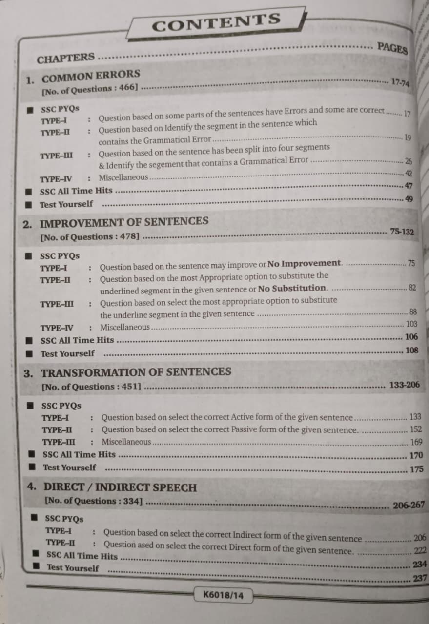 Kiran SSC 2027 English Language Chapterwise & Typewise Solved Papers Till April 2026 | 7500+ (English Medium)