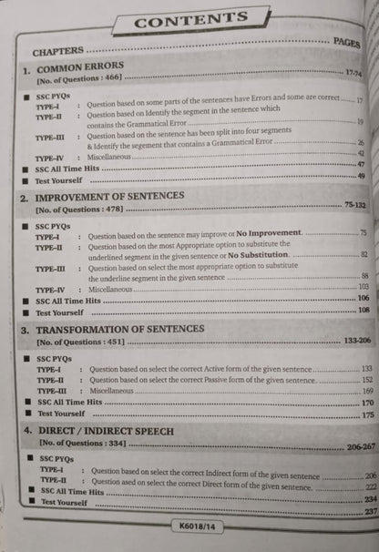 Kiran SSC 2027 English Language Chapterwise & Typewise Solved Papers Till April 2026 | 7500+ (English Medium)