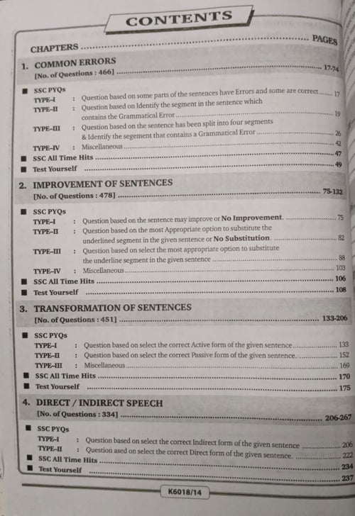 Kiran SSC 2027 English Language Chapterwise & Typewise Solved Papers Till April 2026 | 7500+ (English Medium)