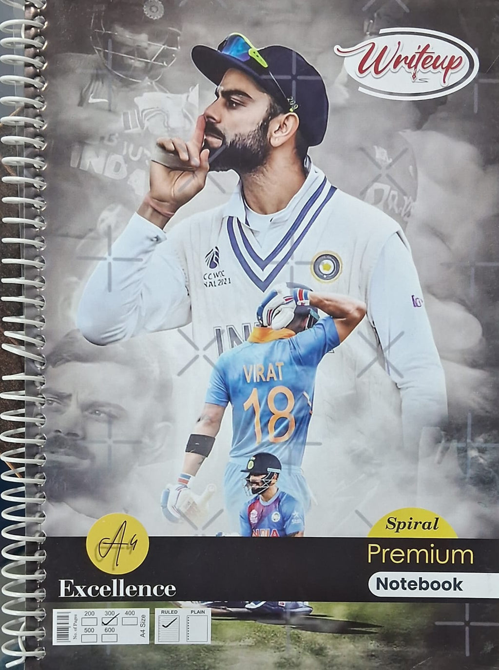 Writeup Spiral Premium Notebook (A4 Size, 300 Pages) Ruled