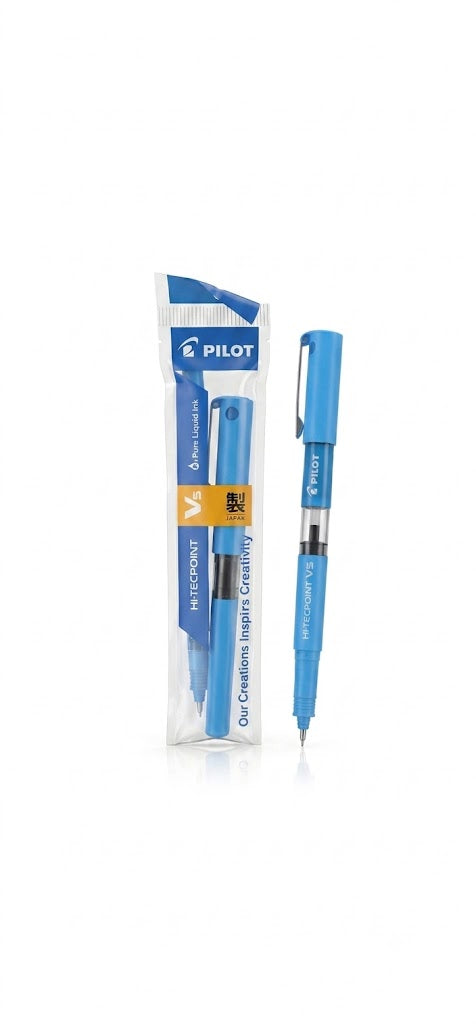 Pilot Hi-Tecpoint V5 Pen Blue – Fine Tip Liquid Ink Roller Pen