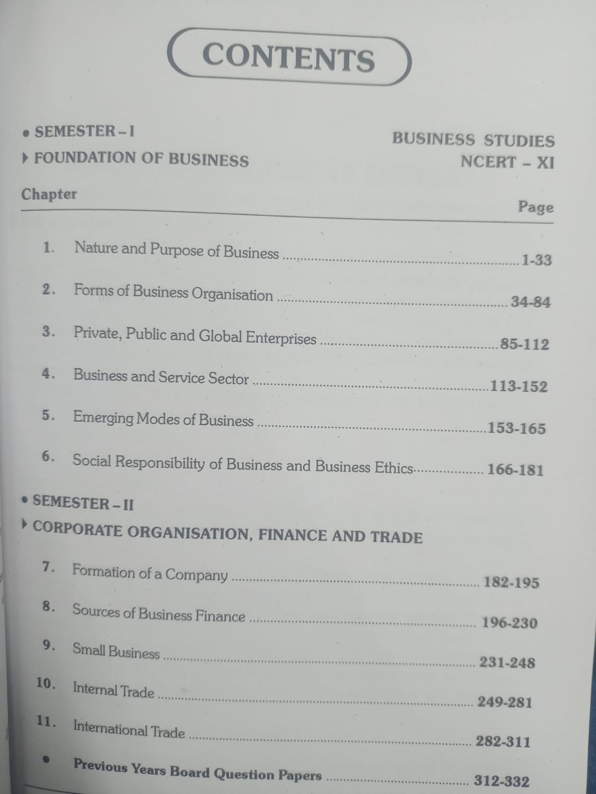 SPP Vivek Business Studies Class 11 | NCERT/CBSE Based 2026 (English Medium)