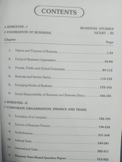 SPP Vivek Business Studies Class 11 | NCERT/CBSE Based 2026 (English Medium)