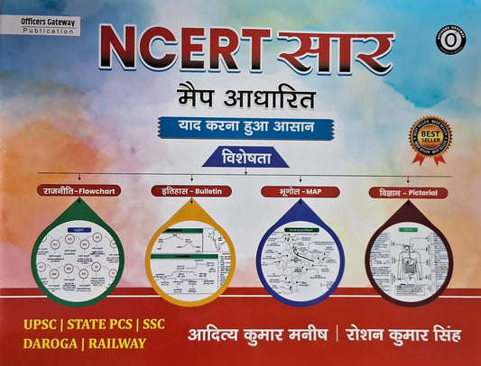 Officers Gateway Publication - NCERT Saar (Map Based) NCERT Notes – Yaad Karna Hua Aasaan (Hindi Medium)
