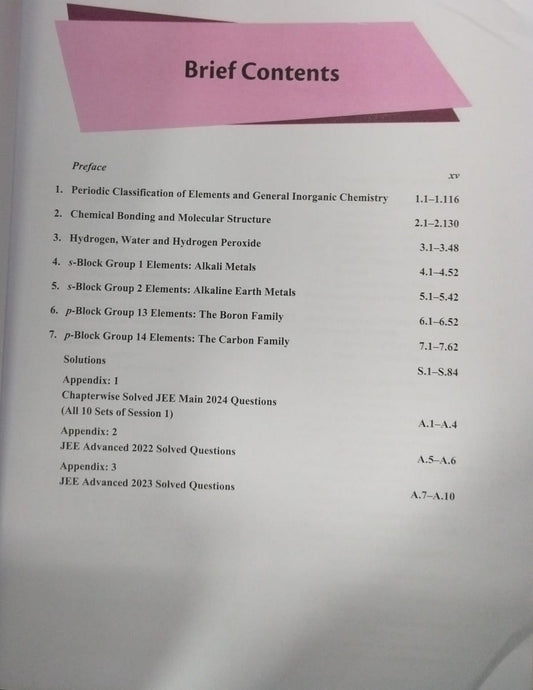 Cengage JEE Advanced Inorganic Chemistry Part–1 – K.S. Verma (3rd Edition) [English]