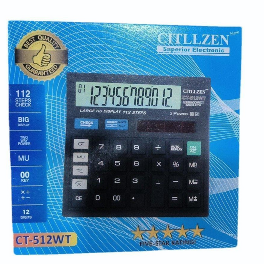Glthzen New Electronic Calculator CT-512WT – Compact & Multi-Function Calculator