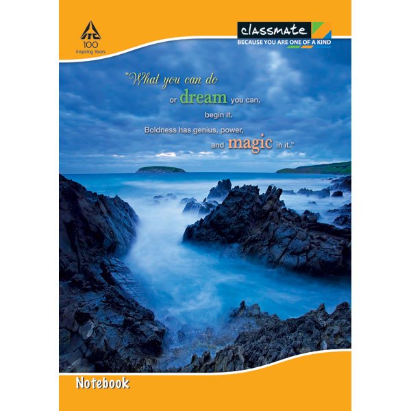 Classmate Exercise Notebook 68 Pages A4 Size (29.7 x 21 cm) | Single Line Ruled | Soft Cover (Design May Vary)