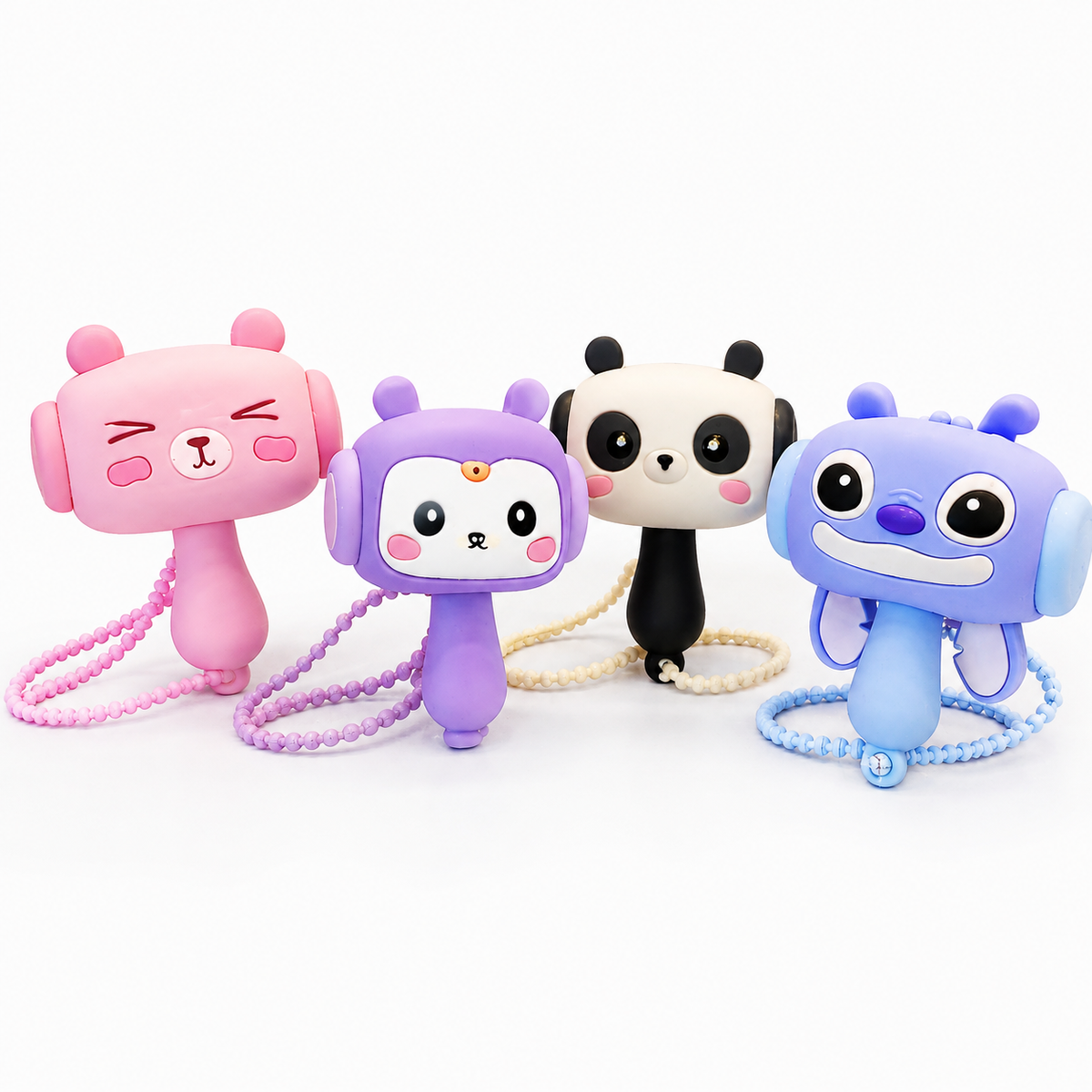 Cute Animal Rattle Keychain - assorted cartoon designs